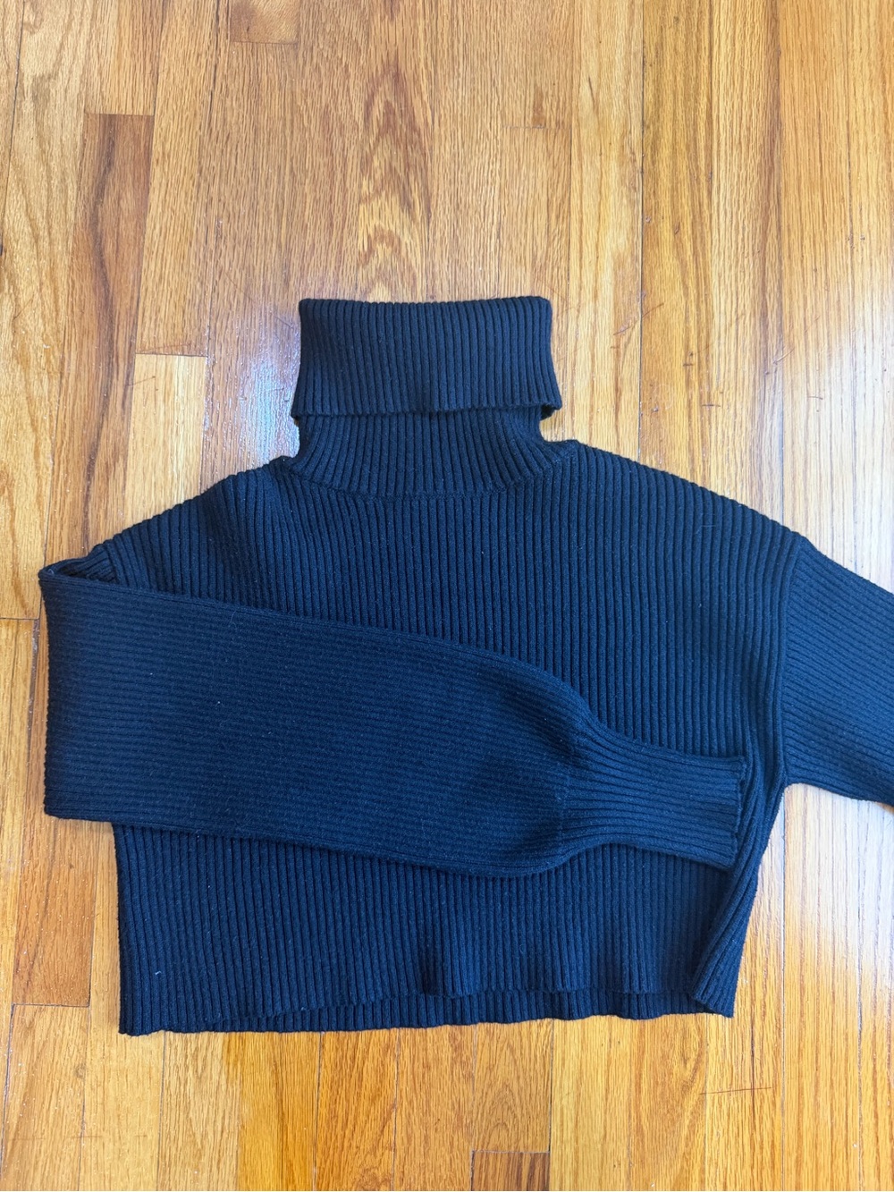 Woman’s Ribbed Black Sweater